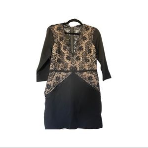 Bebe Nude Illusion Dress (Large). New with tags